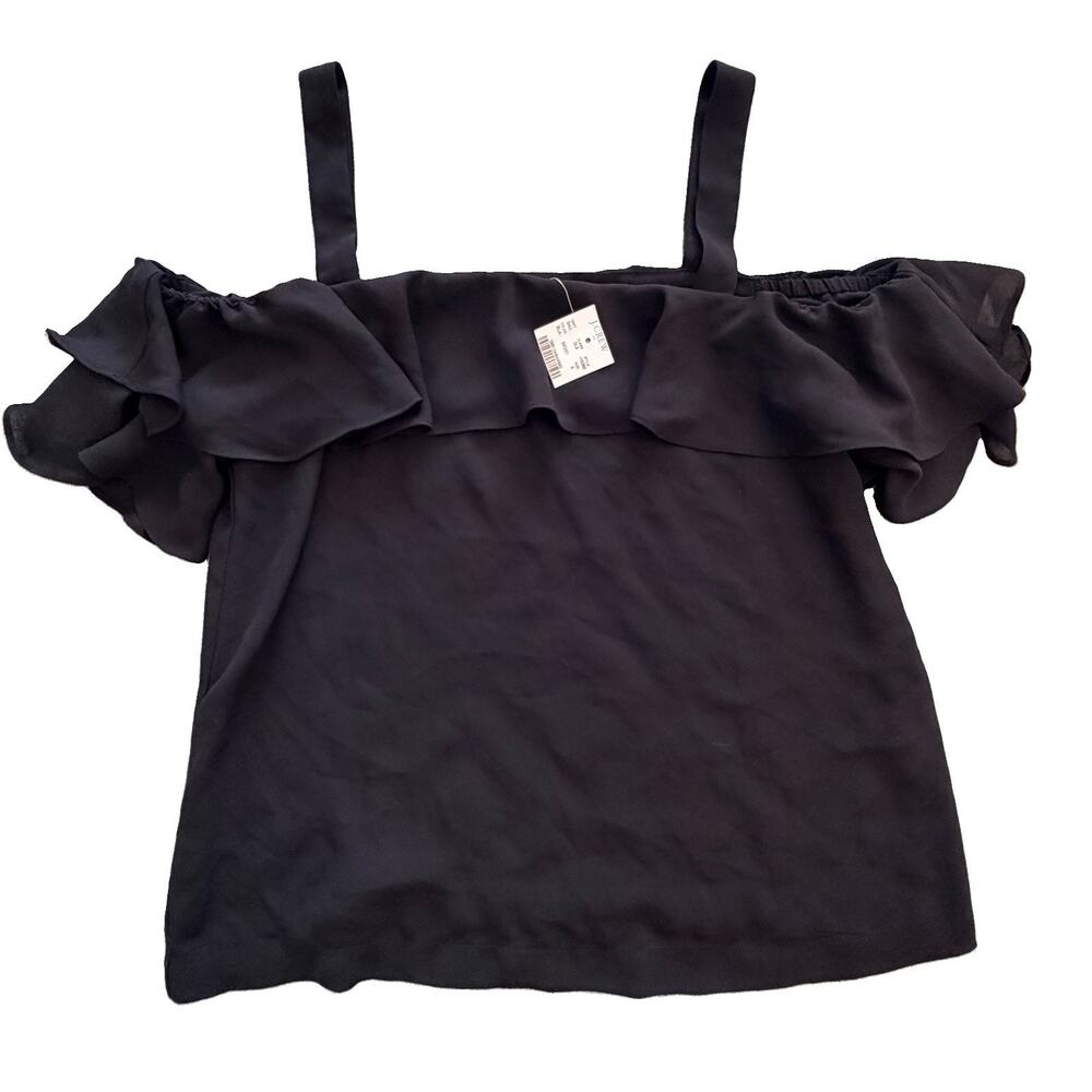NWT J.Crew Cold-Shoulder Tank Top Shirt H5388, Black New Size 6 Classic New